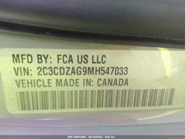 Dodge Challenger Sxt 2021 2C3CDZAG9MH547033 Image 9