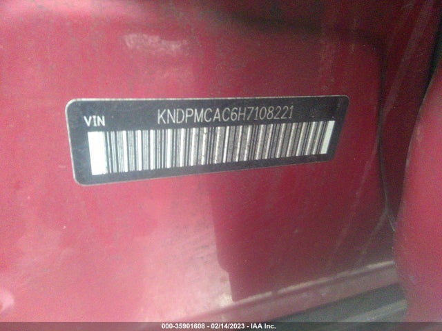 2017 KIA SPORTAGE LX VIN: KNDPMCAC6H7108221