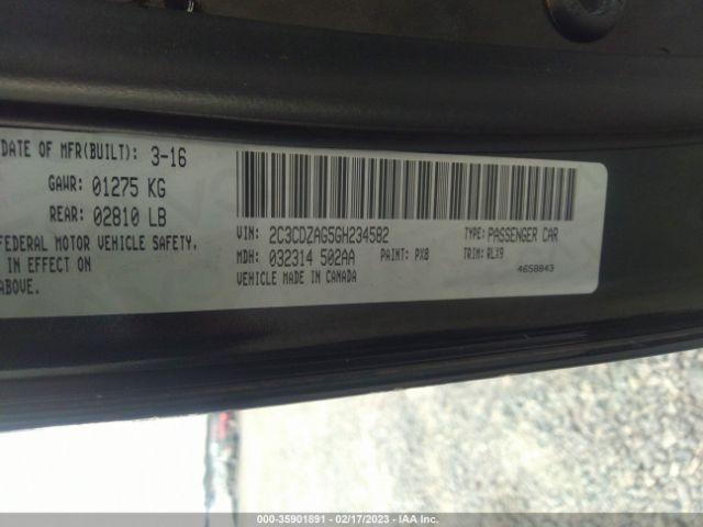 2C3CDZAG5GH234582 Dodge Challenger Sxt Plus