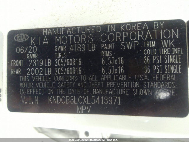 KIA Niro Lxs 2020 KNDCB3LCXL5413971 Image 9
