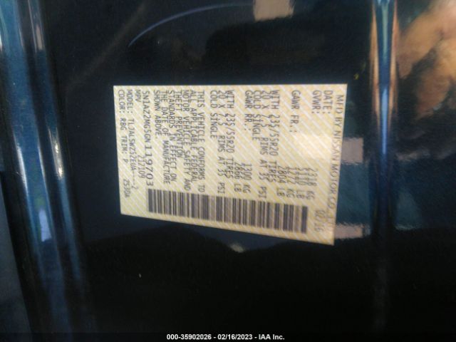 5N1AZ2MG5GN119703 Nissan Murano Platinum