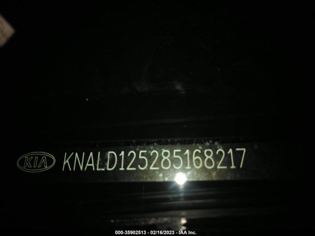 2008 KIA AMANTI VIN: KNALD125285168217