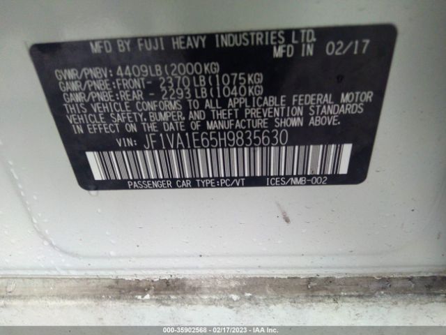 JF1VA1E65H9835630 Subaru Wrx Premium