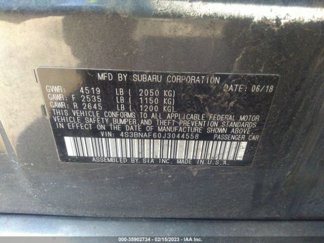 4S3BNAF60J3044558 Subaru Legacy Premium