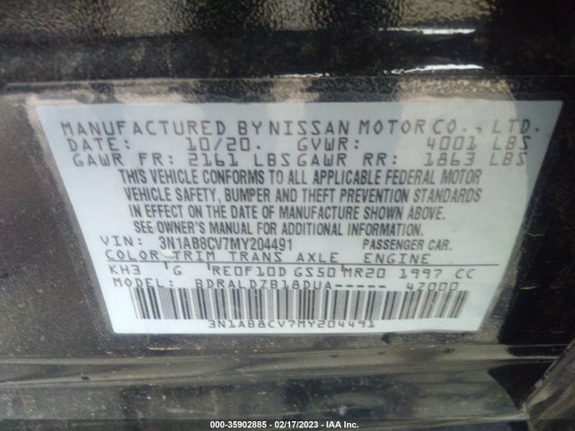 Nissan SENTRA SV 2021 3N1AB8CV7MY204491 Image 10