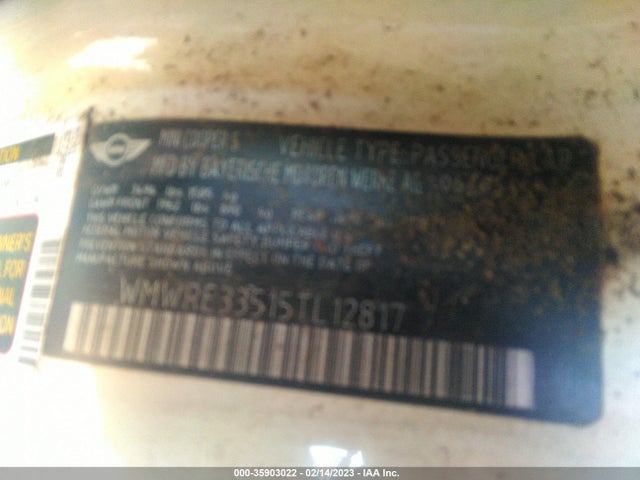 WMWRE33515TL12817 Mini Cooper Hardtop S