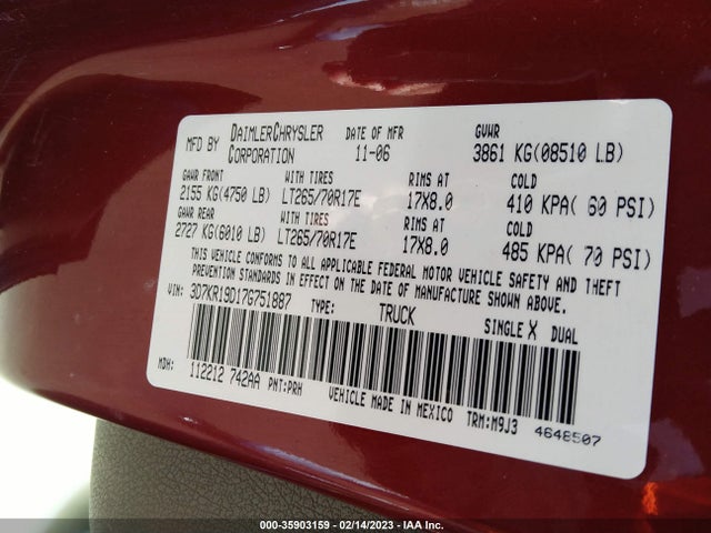 Dodge Ram 1500 Slt 2007 3D7KR19D17G751887 Image 10
