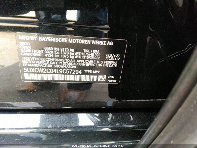 BMW X7 Xdrive40i 2020 5UXCW2C04L9C57294 Image 9