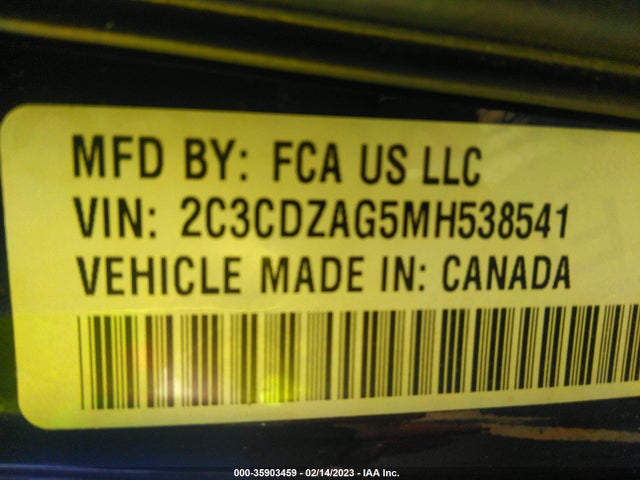 Dodge Challenger 2021 2C3CDZAG5MH538541 Image 9