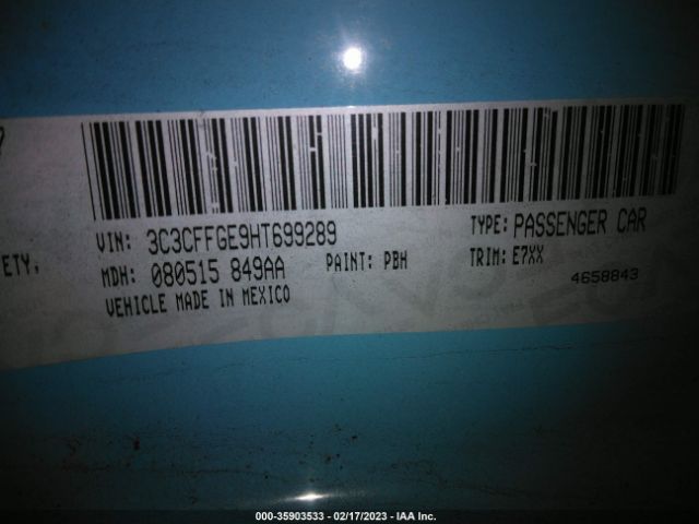 3C3CFFGE9HT699289 Fiat 500E