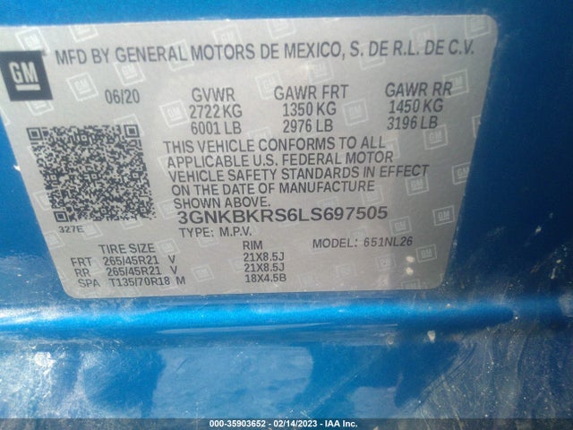 Chevrolet BLAZER RS 2020 3GNKBKRS6LS697505 Image 11