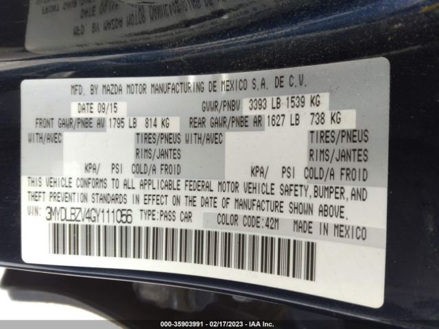 3MYDLBZV4GY111056 Scion IA