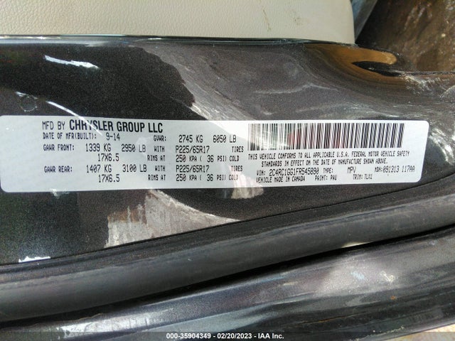 2C4RC1GG1FR545890 Chrysler Town & Country
