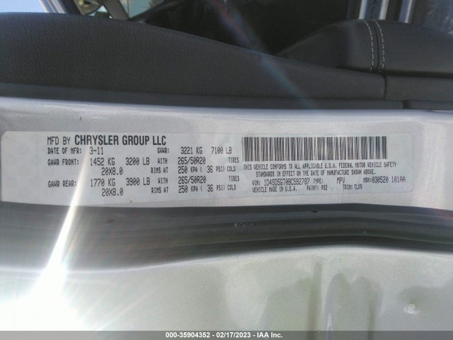 Dodge Durango Citadel 2011 1D4SD5GT0BC592787 Image 9