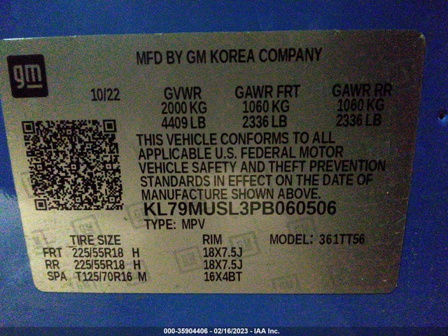 Chevrolet Trailblazer Rs 2023 KL79MUSL3PB060506 Image 10