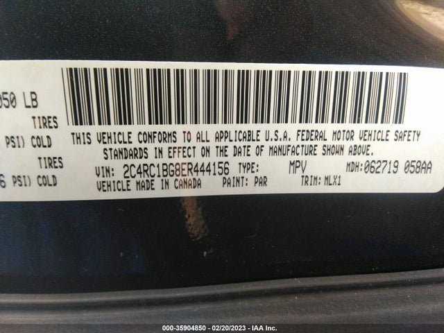 2C4RC1BG8ER444156 Chrysler Town & Country Touring