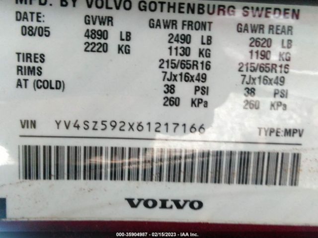YV4SZ592X61217166 Volvo XC70