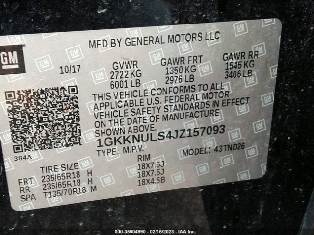 1GKKNULS4JZ157093 GMC ACADIA SLT