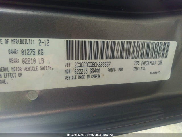 Chrysler 300 Limited 2012 2C3CCACG8CH223667 Image 9