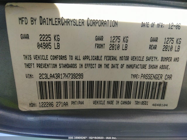 2C3LA43R17H739299 Chrysler 300