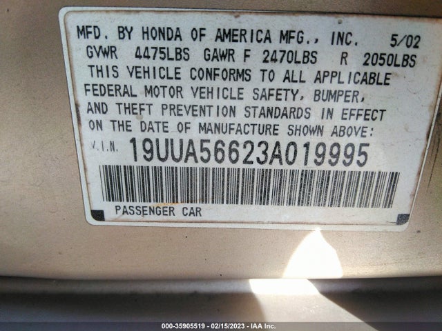 Acura TL 2003 19UUA56623A019995 Image 11