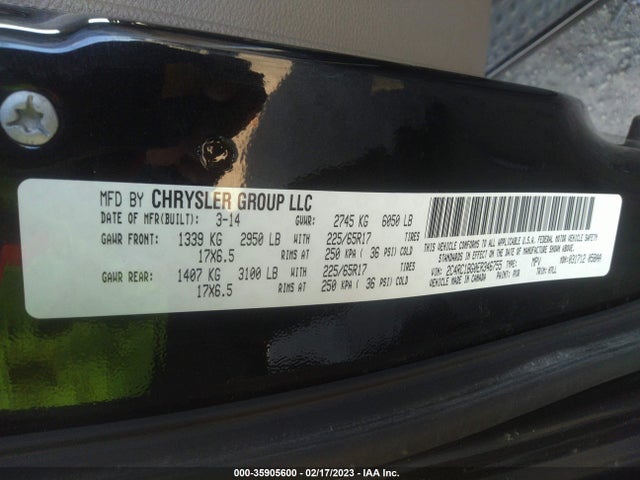 2C4RC1BG0ER346755 Chrysler Town & Country Touring