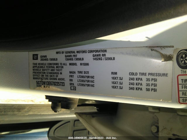 5GTDN13E678225723 Hummer H3 SUV