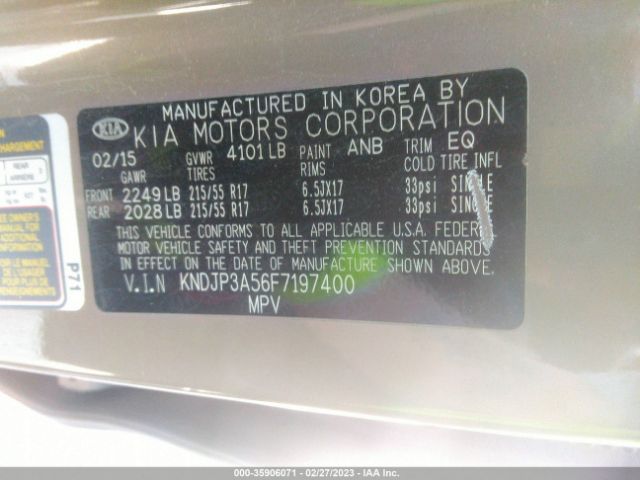 KNDJP3A56F7197400 KIA SOUL +