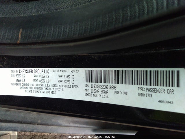 Dodge Avenger Sxt 2013 1C3CDZCB2DN610899 Image 9