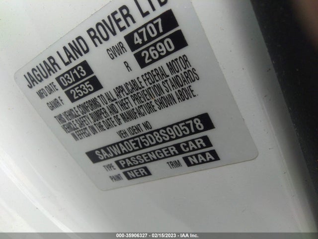 Jaguar Xf V6 Rwd 2013 SAJWA0E75D8S90578 Image 10