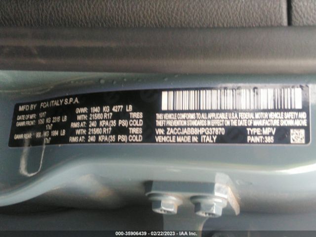 ZACCJABB8HPG37870 Jeep Renegade