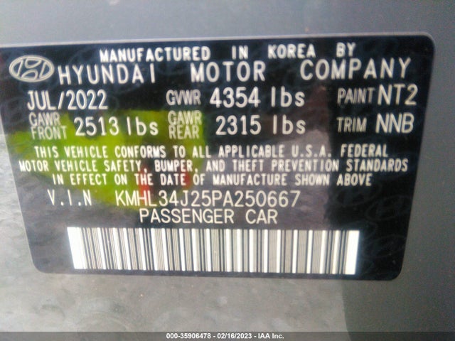 2023 Hyundai Sonata, VIN: KMHL34J25PA250667