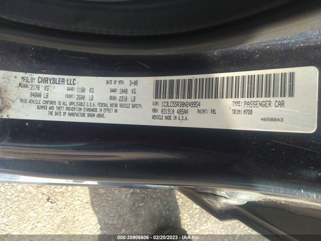 1C3LC55R38N249954 Chrysler Sebring Touring