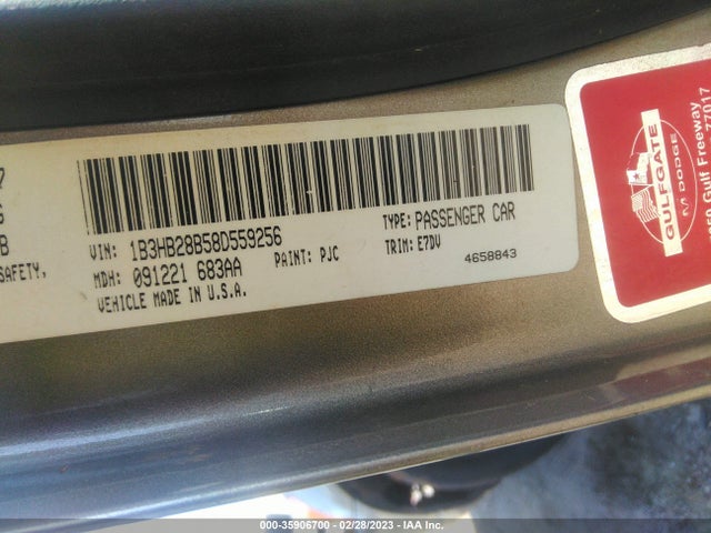 Dodge CALIBER SE 2008 1B3HB28B58D559256 Image 10