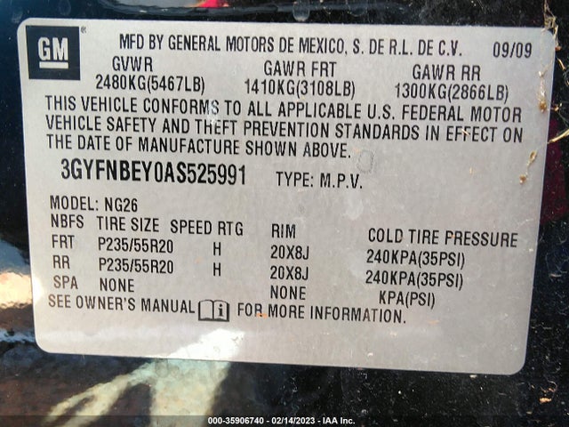Cadillac Srx Performance Collection 2010 3GYFNBEY0AS525991 Image 10