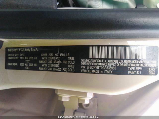 ZFBCFYBT1GP338965 Fiat 500x Easy