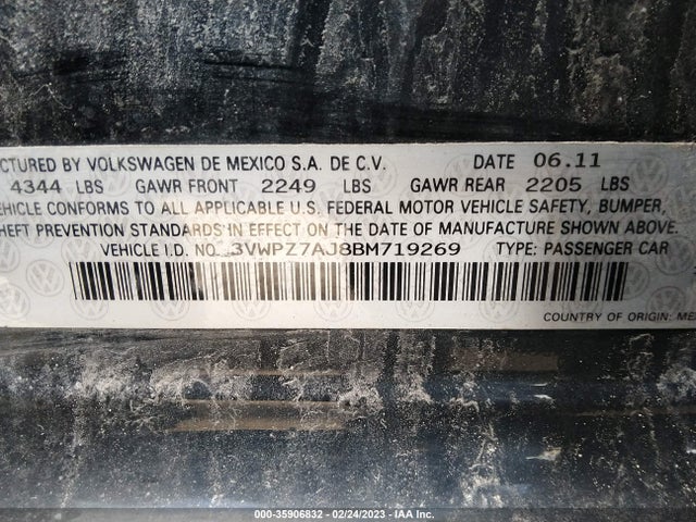3VWPZ7AJ8BM719269 Volkswagen Jetta Sportwagen S