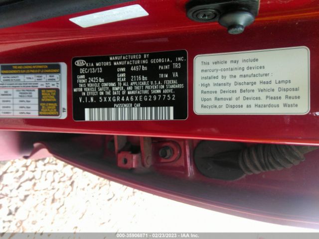 5XXGR4A6XEG297752 KIA Optima Sx Turbo