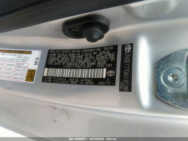 2006 SCION TC VIN: JTKDE177060141289