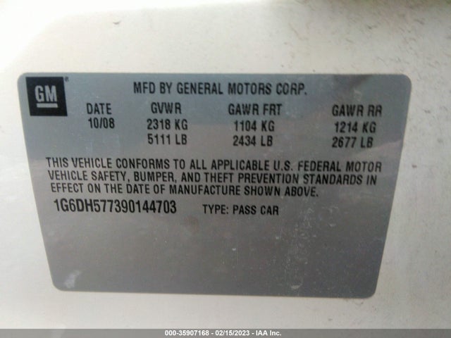 Cadillac Cts Awd W/1sa 2009 1G6DH577390144703 Image 10