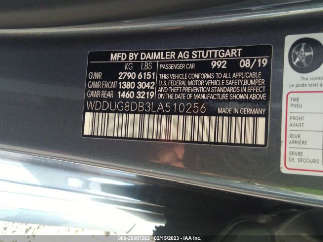 WDDUG8DB3LA510256 Mercedes-Benz S-class S 560