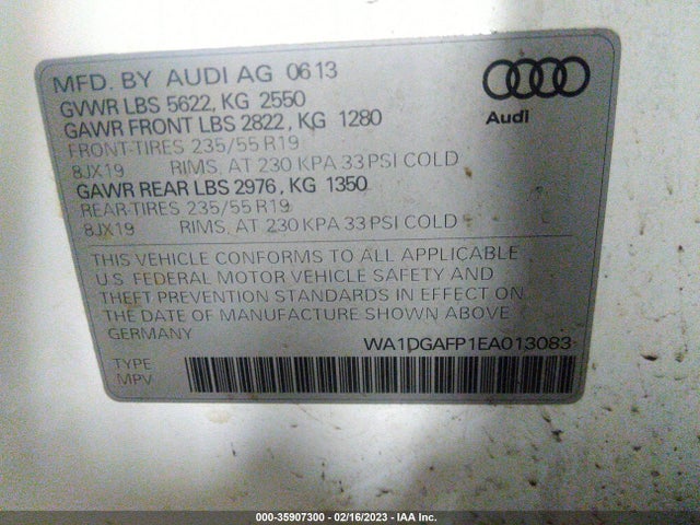 WA1DGAFP1EA013083 Audi Q5 Premium Plus