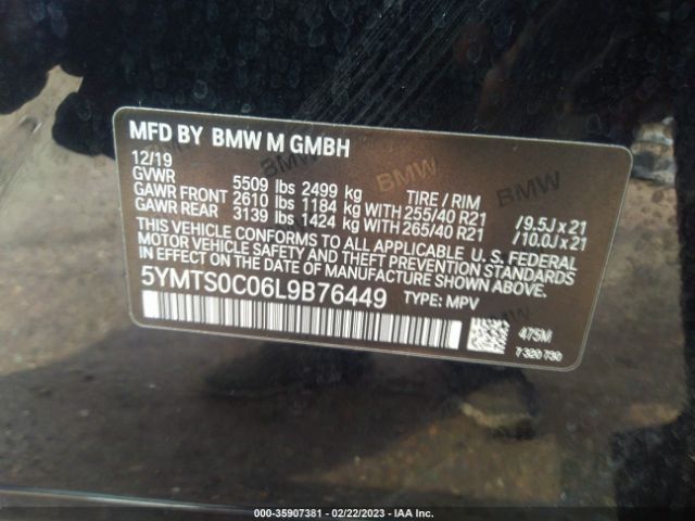5YMTS0C06L9B76449 BMW X3 M