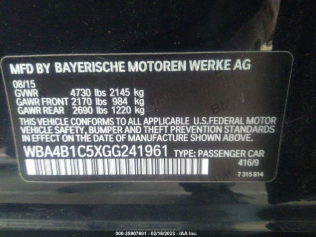 WBA4B1C5XGG241961 BMW 4 Series 435i