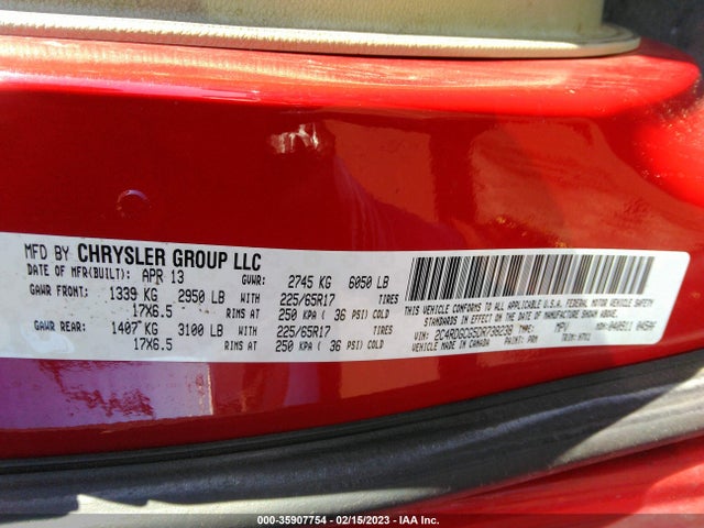 Dodge Grand Caravan Sxt 2013 2C4RDGCG5DR738238 Image 10