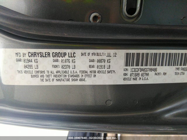 Dodge DART SXT 2013 1C3CDFBA0DD708486 Image 10
