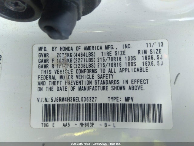 Honda CR-V LX 2014 5J6RM4H36EL036227 Image 11
