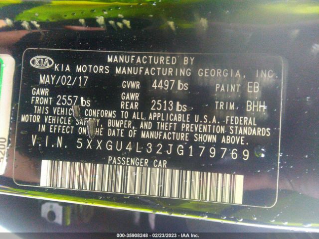 5XXGU4L32JG179769 KIA OPTIMA EX