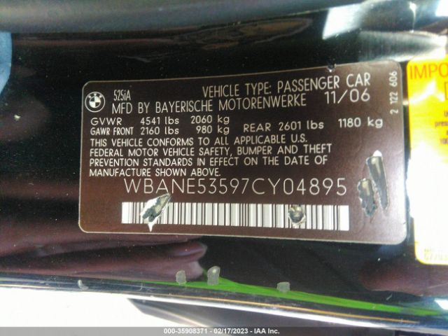WBANE53597CY04895 BMW 5 Series 525i