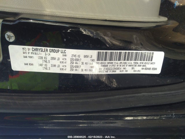 Dodge Grand Caravan Sxt 2014 2C4RDGCG1ER450914 Image 9